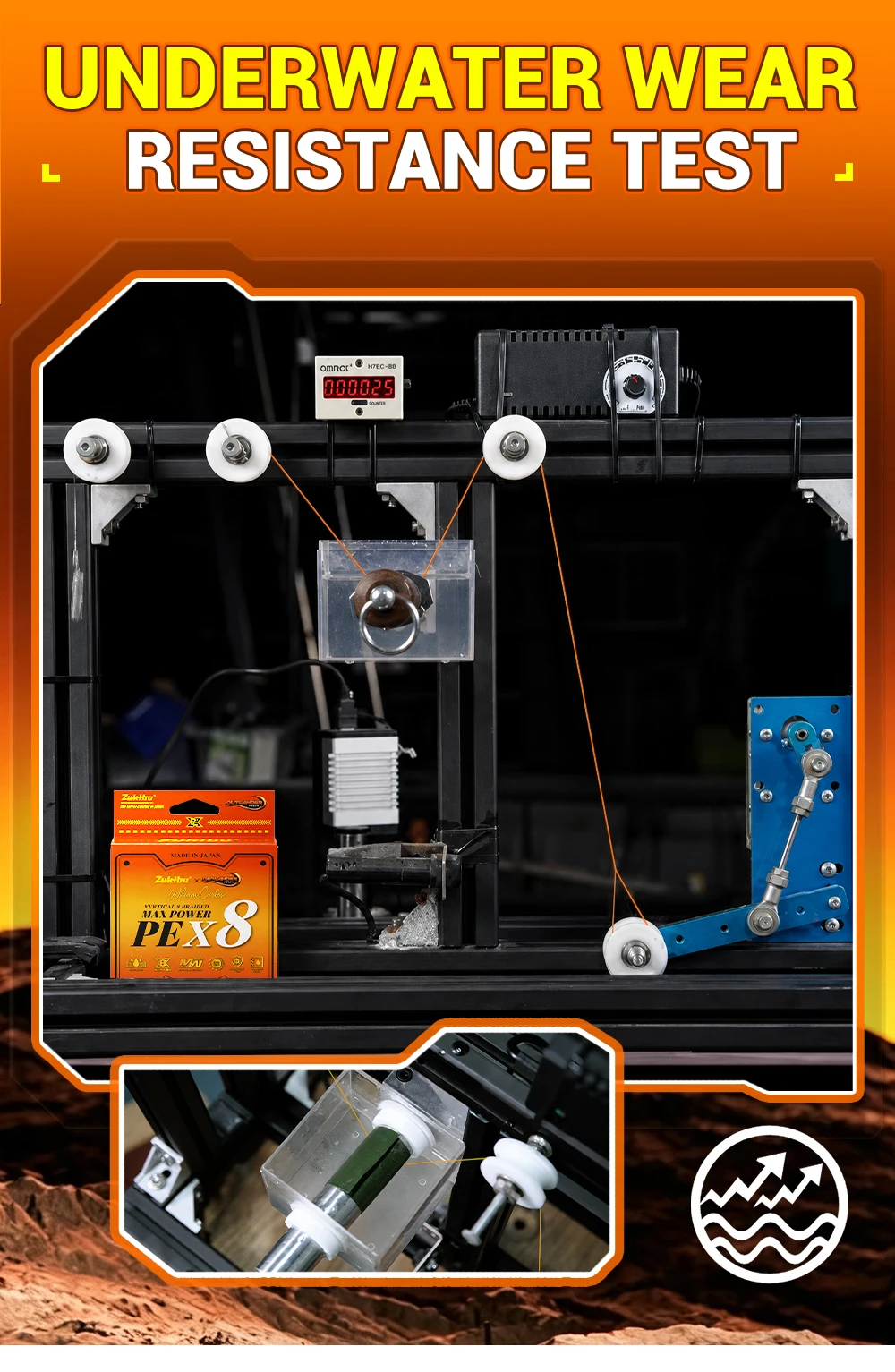 ZUKIBO OUTLANDER 8-Strang Geflochtene Angelschnur PE X8 Multifilament-Schnur, verschleißfester, salzwasserbeständig, UV-beständig – Detail 7