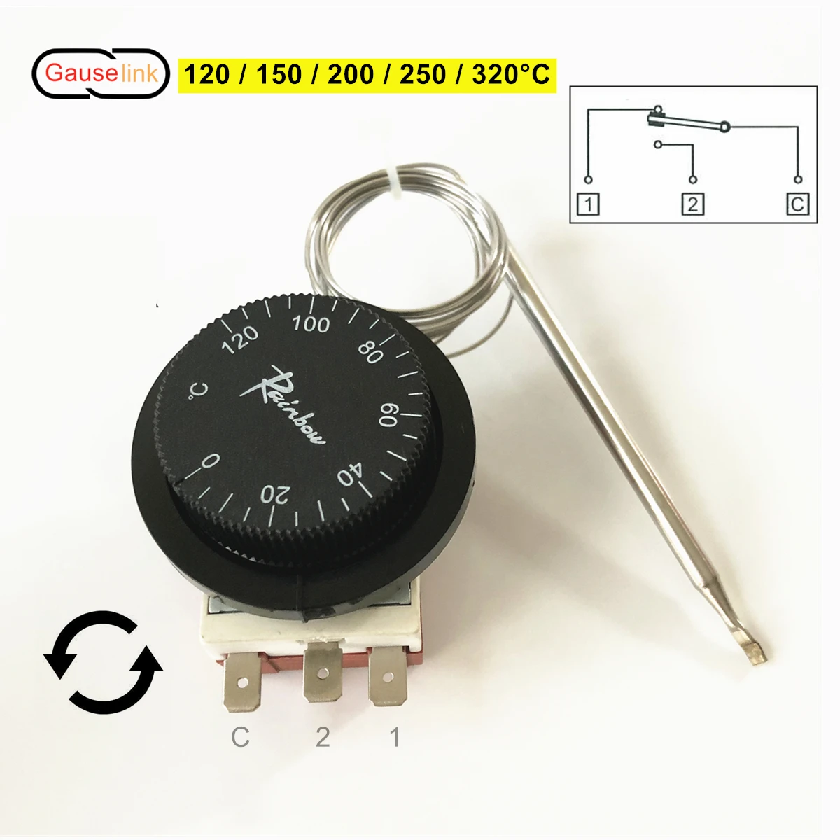 Control Para Temperatura De Termostato Capilar 50 A 300° | Cuotas sin