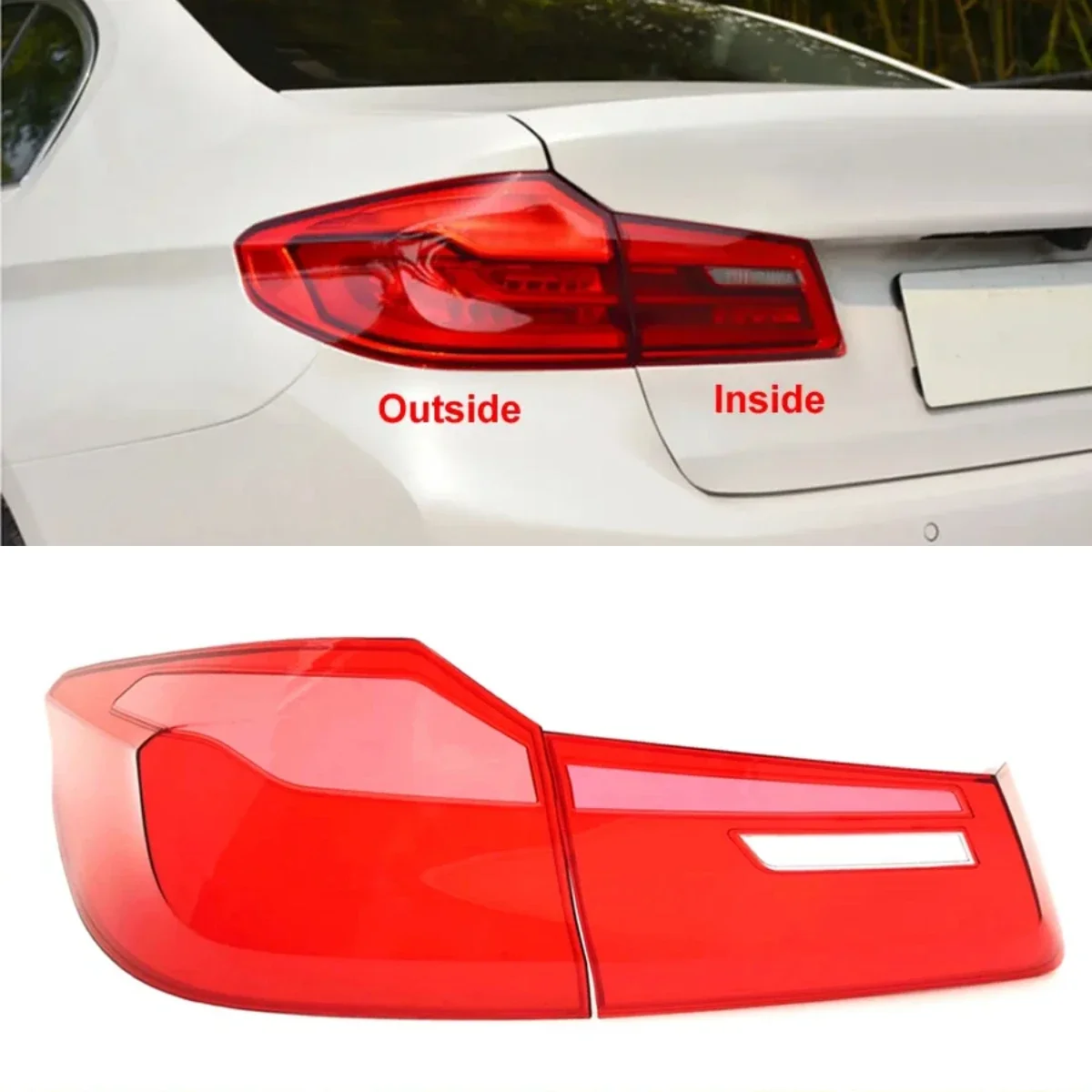 

For BMW 5 Series G38 Rear Tail Lamp Cover Brake Lights Shell Replace The Original Lampshade 2017 2018 2019 2020