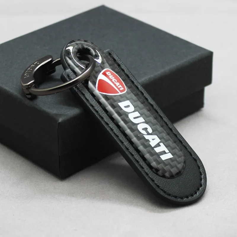 1pc 새로운 탄소 섬유 키 체인 Ducati Panigale Diavel V2 스크램블러... - 1
