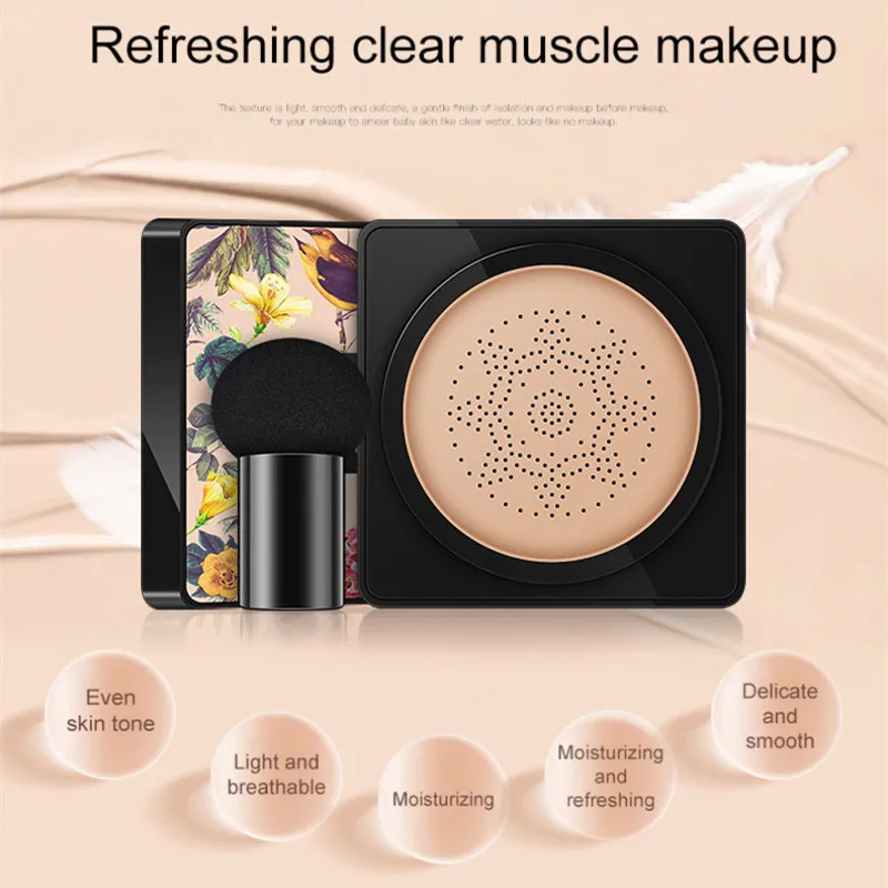 Air Cushion BB Cream Mushroom Head Whitening Moisturizing Oil-control Foundation Lasting Full Coverage Concealer Base Makeup