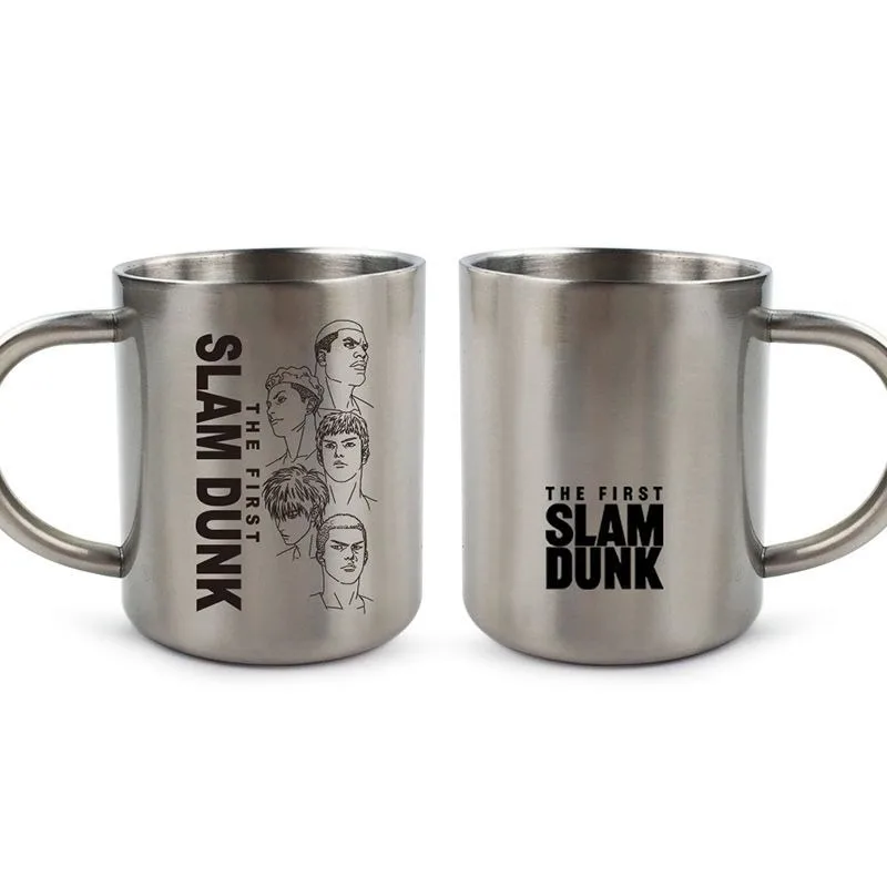 

Slam Dunk anime cartoon peripheral Sakuragi Hanamichi Rukawa Kaede Mitsui Hisashi creative metal mug water cup gift wholesale