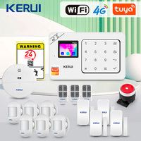KERUI Home Alarm Worke with Alexa, Tuya Smart Home Sesurity Alarm 4G/WiFi Wireless Burglary Protection, PIR Motion Sensor W184