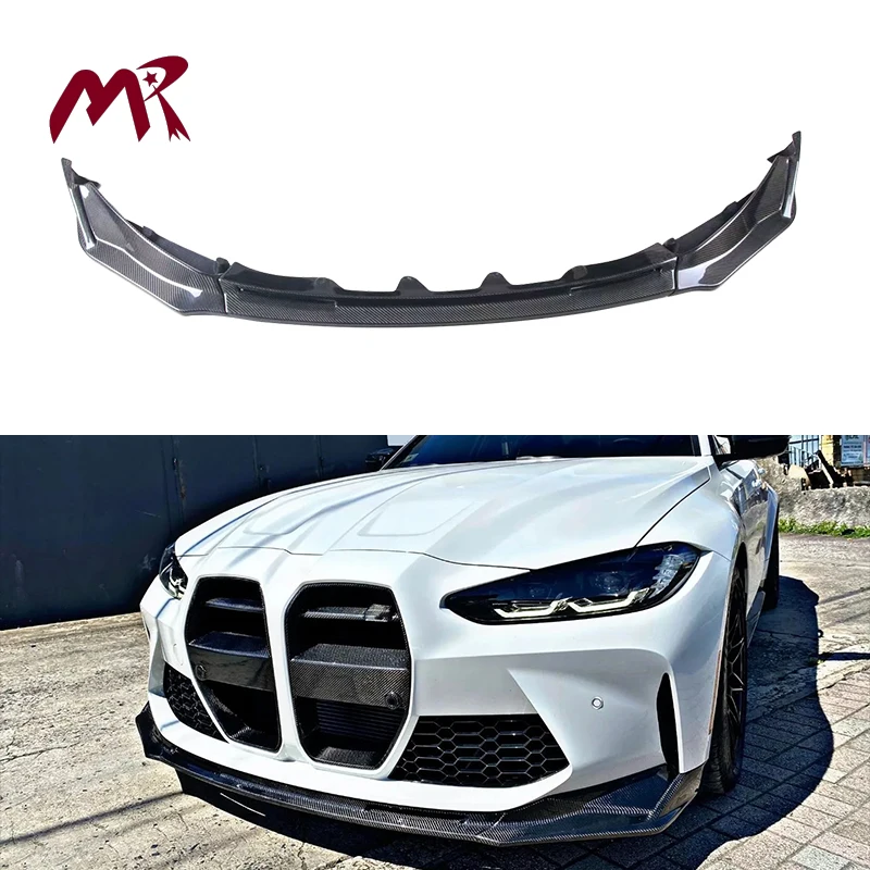 

Для BMW 3 и 4 серий G80 G81 G82 G83 M3 M4: передний сплиттер (губа) из сухого карбона, элемент обвеса V-образной формы, аксессуары для автомобиля 2021-2023 гг.