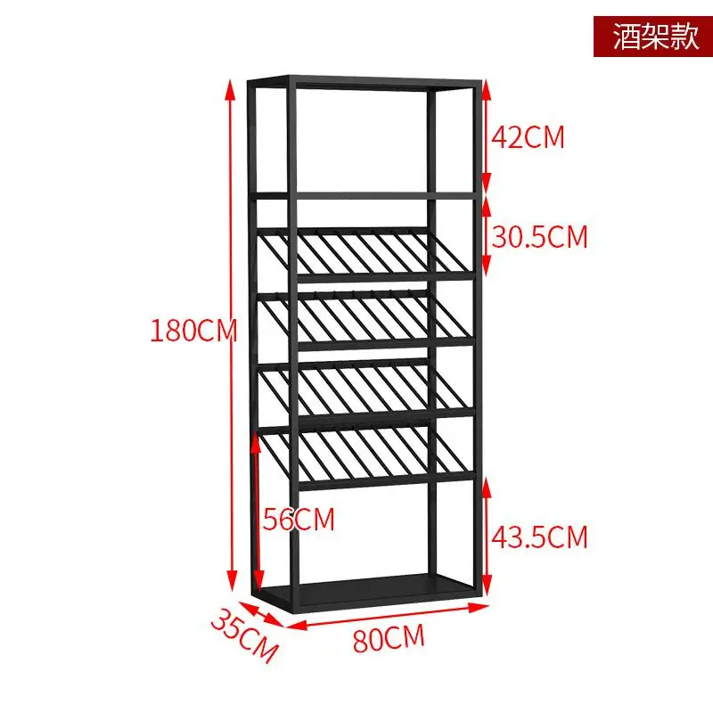 Bar industriale portabottiglie in legno cantina attrezzature per ristoranti armadio per fattoria angolo in vetro moderno Stojak Na Wino Rack Buffet