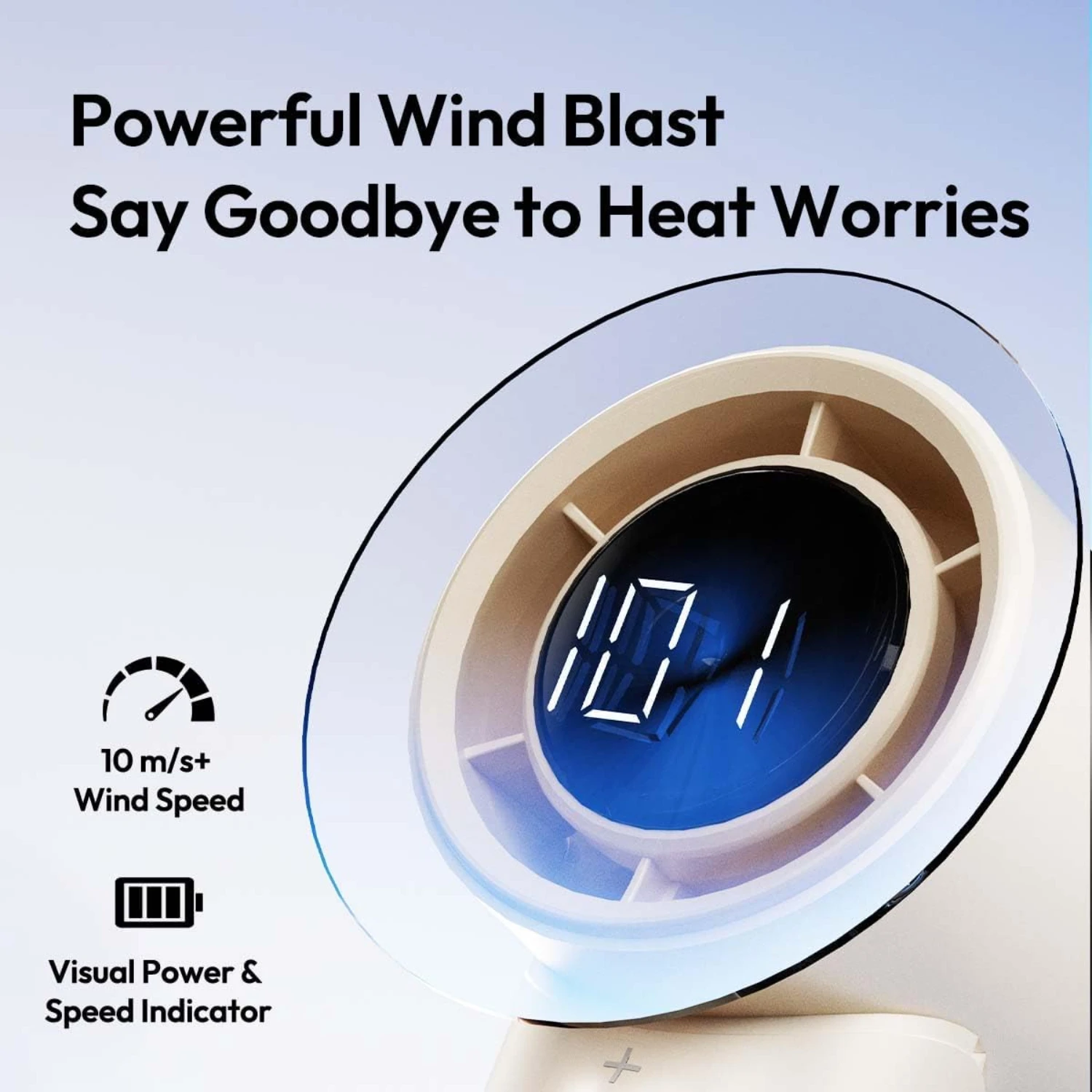 Mini ventilatore portatile ricaricabile ultra silenzioso per gli appassionati all'aperto - Raffreddamento efficiente con batteria portatile e potente da 3600 mAh