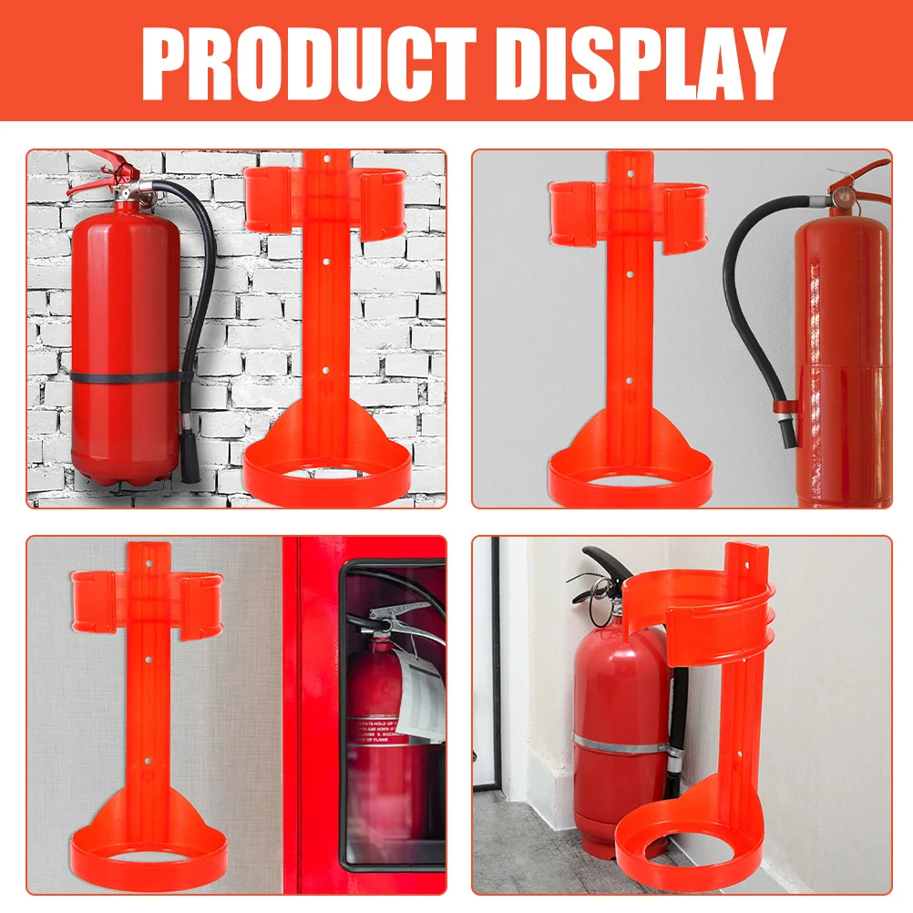 Car Mount Fire Extinguisher Holder Mounting Kit Wall Hanger Red Bracket for Truck