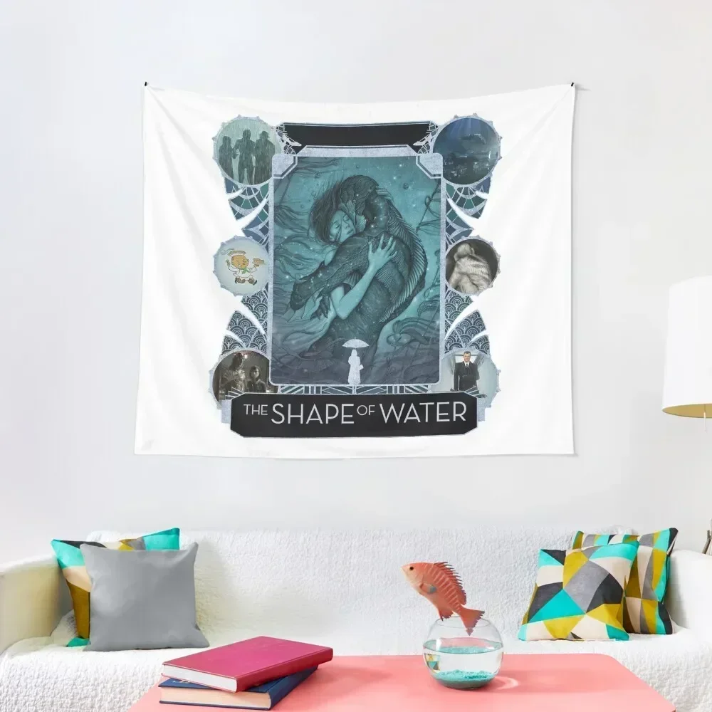 

The Shape Of Water Tapestry Carpet On The Wall Tapete For The Wall Wallpaper Bedroom Decorative Wall Mural Tapestry