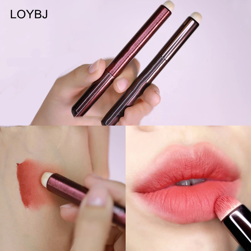 LOYBJ 1Pcs Happyrim Kumo Makeup Brush Mini Lip Brush Round Head Concealer Brush Beauty Cosmetic Natural Blending Brush Maquiagem