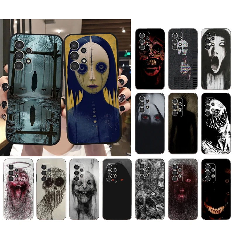 

Phone Case For Samsung A55 A16 A56 A36 A35 A15 A53 A54 A33 A34 A25 A05S A52 A52S A14 A26 A71 Demon Face Evil Ghost