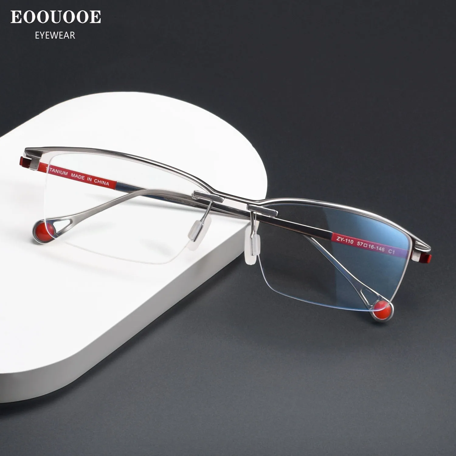 

New Fashion High End Series Glasses For Men Pure Titanium Eyewear Myopia Recipe Lenses Oculos Office Work