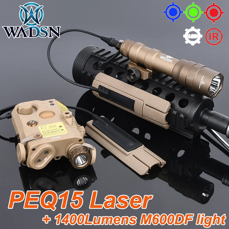 WADSN M600 PEQ15 Linterna táctica con puntero láser RGB - imagen 2