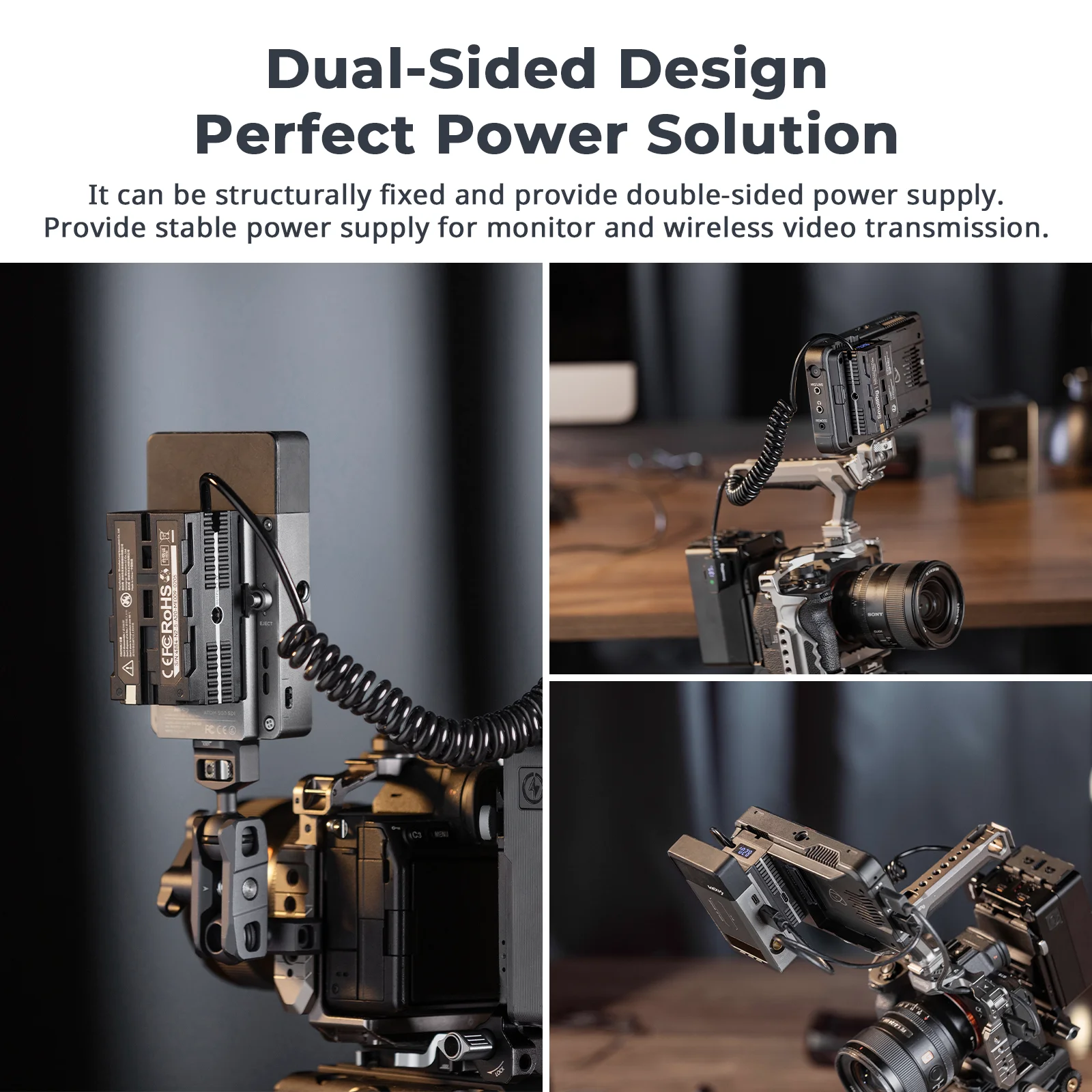 SmallRig D-Tap إلى كابل طاقة البطارية الدمية NP-F ثنائي الجوانب مع أربعة مخرجات طاقة كابل طاقة بطارية متعدد الوظائف 4884