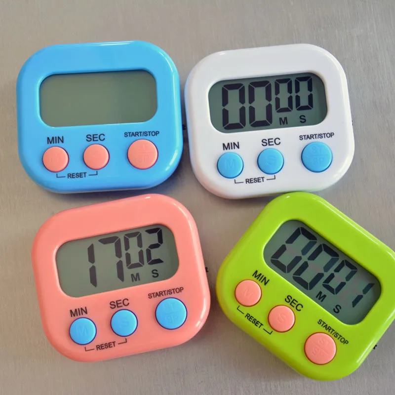 Magnetic Learning Reminder Digital Timer Stopwatch Alarm Electronic Reminder Tool for Cooking Sport Workout Baking Learning Game