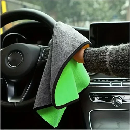 Imagen 2 del producto Toalla de limpieza de microfibra para coche, paños de limpieza profesionales para secado de coche, accesorios de trapo de lavado, 5/10/20 piezas