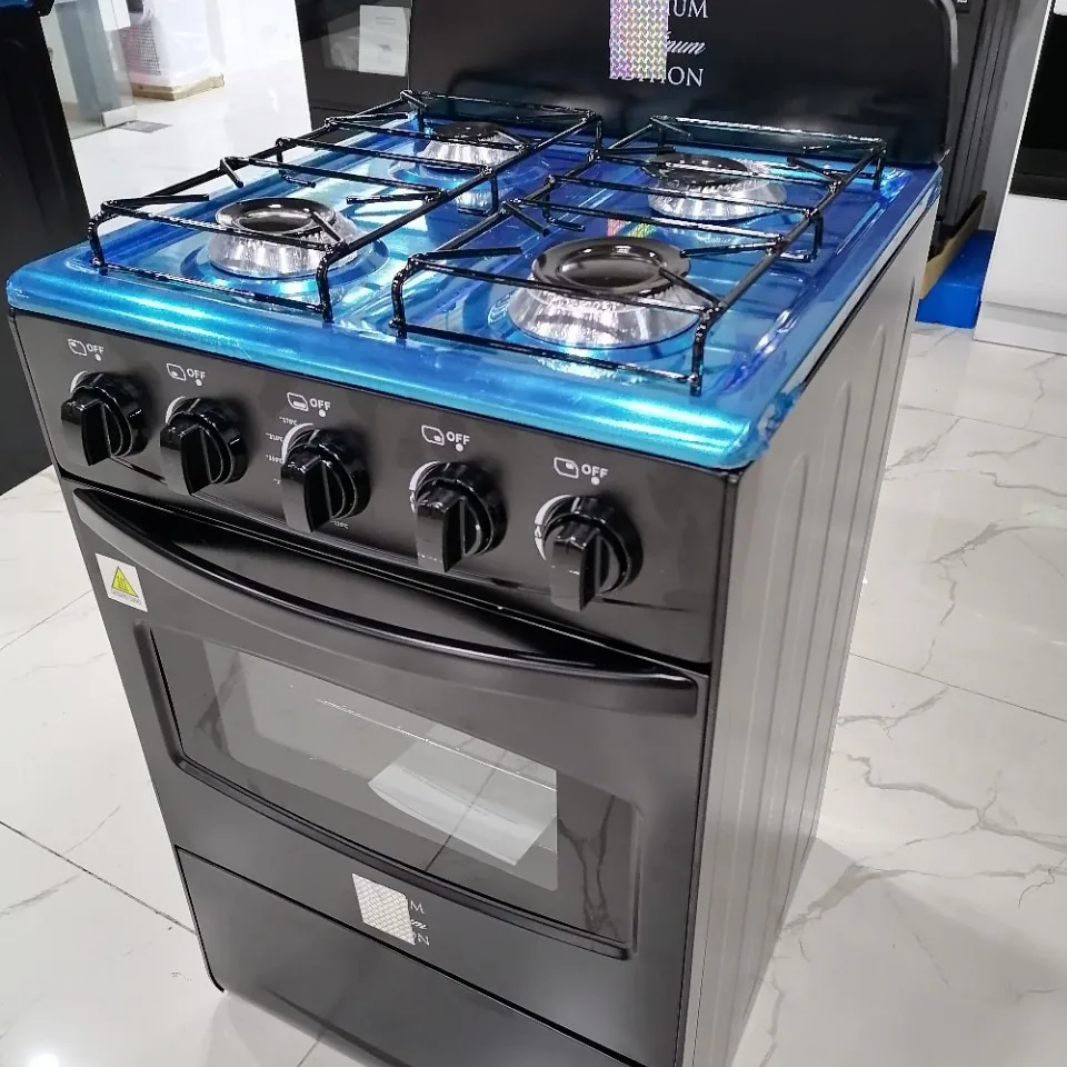 

Gas cooker with oven Upright one-piece stove Lighter 4 burners