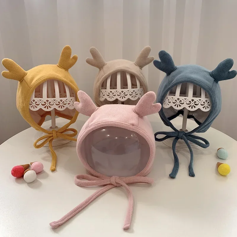 Nette Herbst Winter Baby Hut Cartoon Neugeborenen Baby Mädchen Junge Motorhaube Hut Warme Ohr Schutz Weihnachten Infant Kleinkind Beanie Cap