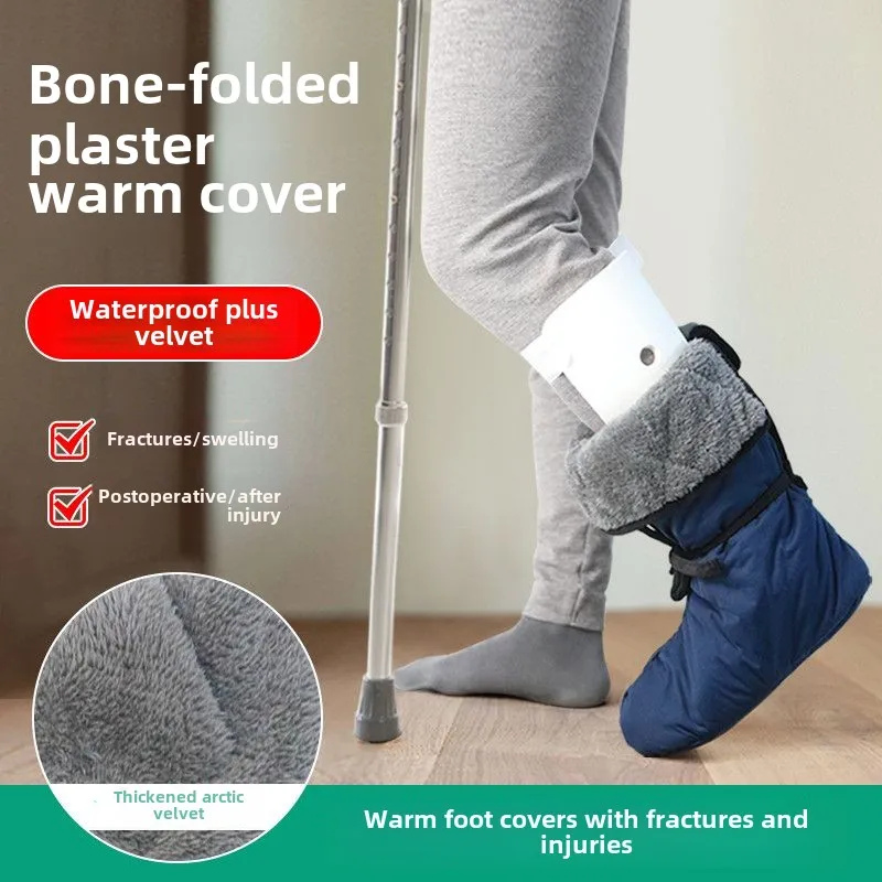 Adjustable Orthopedic Foot Cover Winter Warm Fracture Recovery Boot Cotton Ankle Protector Cast Splint Shoe Injury Cold Weather