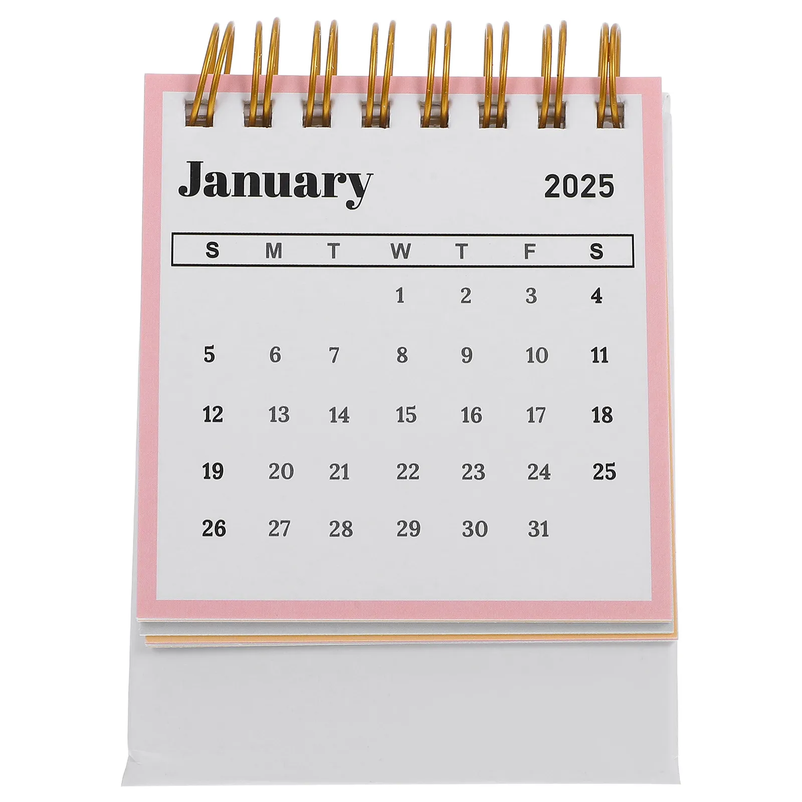 

2025 Pink Rose Standing Desk Calendar Mini Desktop Planner Lunar Calendar Year of The Snake Small Stylish Office Desk Organizer