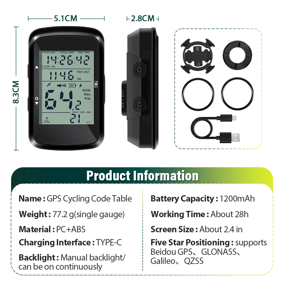 NEWBOLER GPS دراجة الكمبيوتر اللاسلكية مقاوم للماء الدراجات عداد السرعة دراجة الكمبيوتر الطريق الدراجة الجبلية الدراجة الملحقات