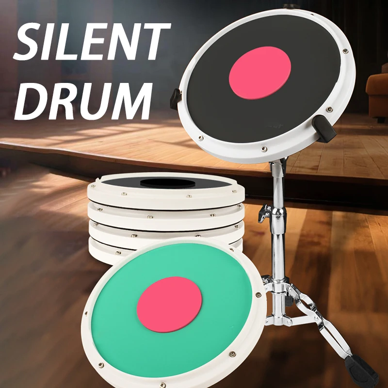 

12Inch Drum Professional Silent Practice Drum Portable Silicone Drums with Drumstick Children Beginners Percussion Instrument