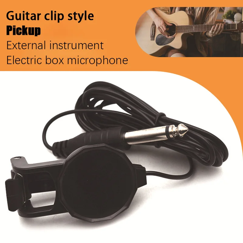 2.5M Audio Jack Clip-On Sound Pickup Transducer | Piezo Sensor for Acoustic Guitar, Mandolin, Bouzouki, Violin, Banjo, Ukulel