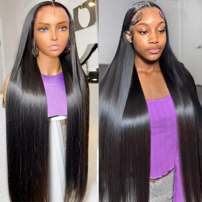 250% Density 13X4 HD Lace Front Wig Straight Lace Front Wigs Human Hair 100% Brazilian Human Hair Wig Natural