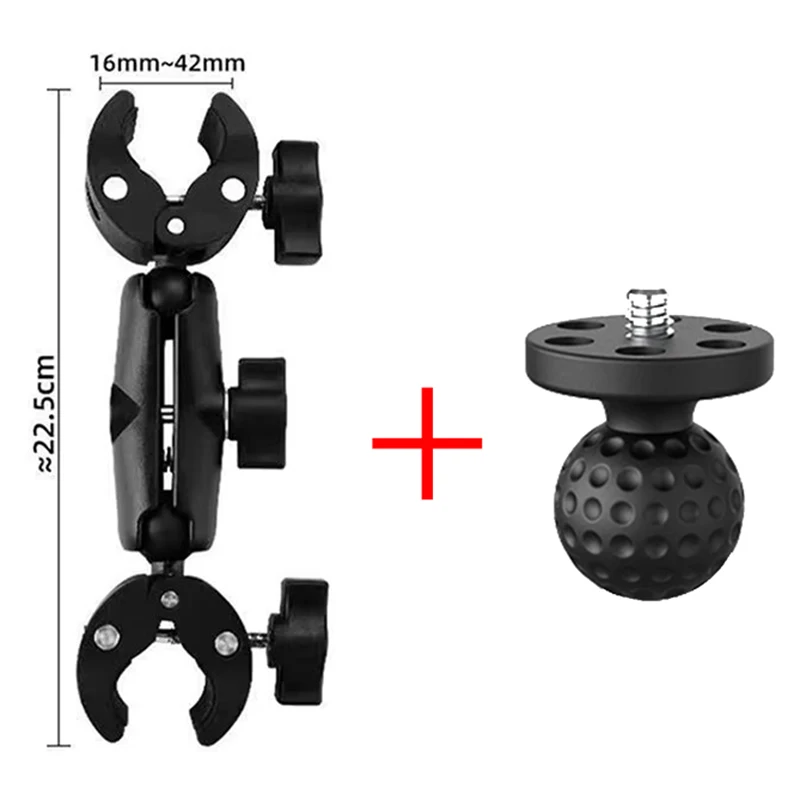 Radfahren Motorrad Clip Quick Release Magic Arm 360 ° Superklemme aus Aluminiumlegierung für Kamera GoPro Action Kamera