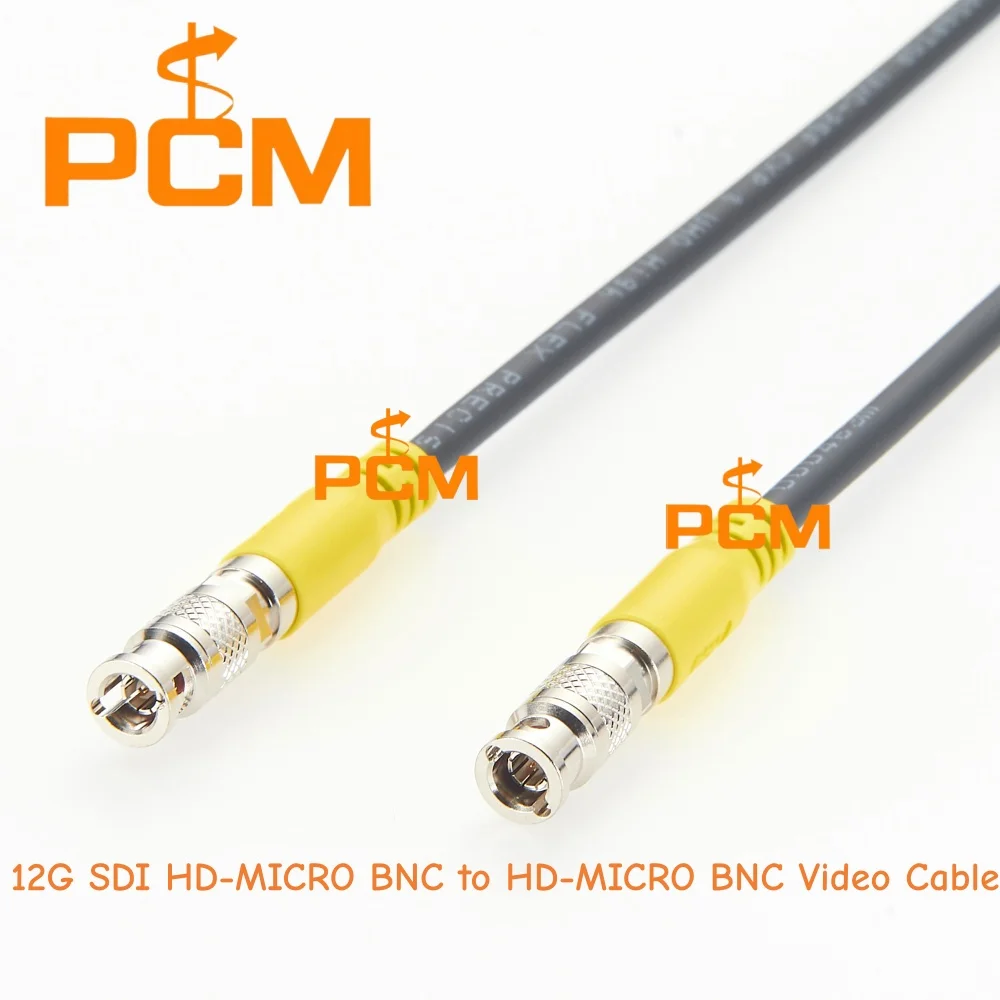 12G SDI HD Micro BNC to HD Micro BNC Coaxial Video Cable 4K UHD for Broadcast Camera Monitor Router Switcher Video Equipment