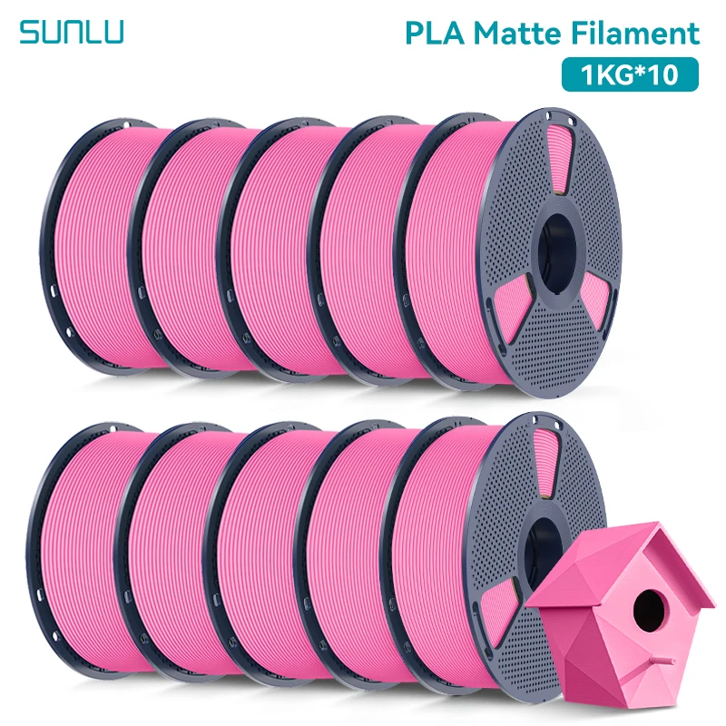 SUNLU PLA Matt 10KG1,75mm ±0,03mm 1KG/2,2LBS 3D-Drucker-Filament PLA Hohe Transparenz Schnelle 2-7 Tage Lieferung RoHS Reach