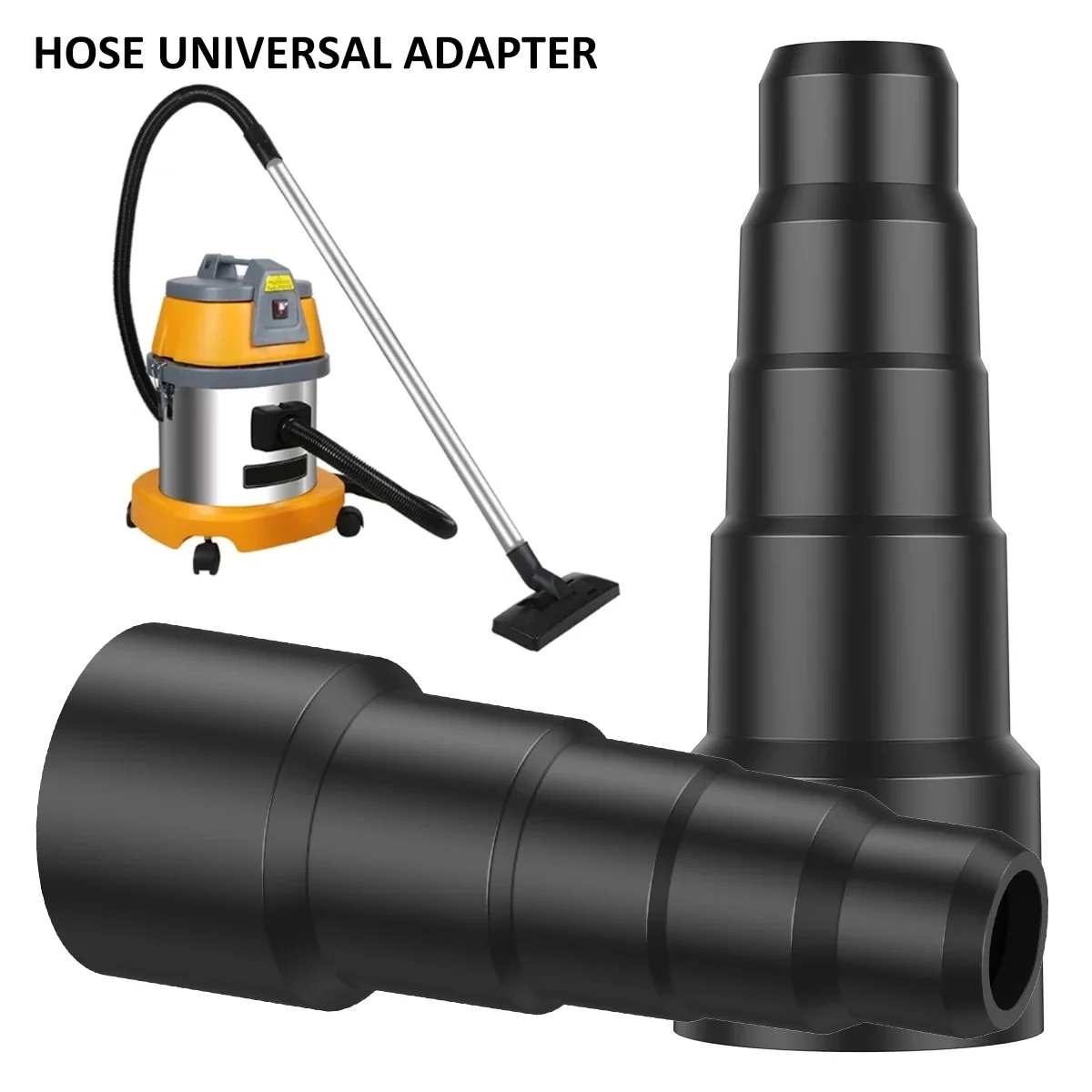 

Universal Vacuum Cleaner Hose Adapter Kit, 5-Layer Reducer Connector, 22mm-50mm Inner Diameter, Reusable Multi-Size Converter fo
