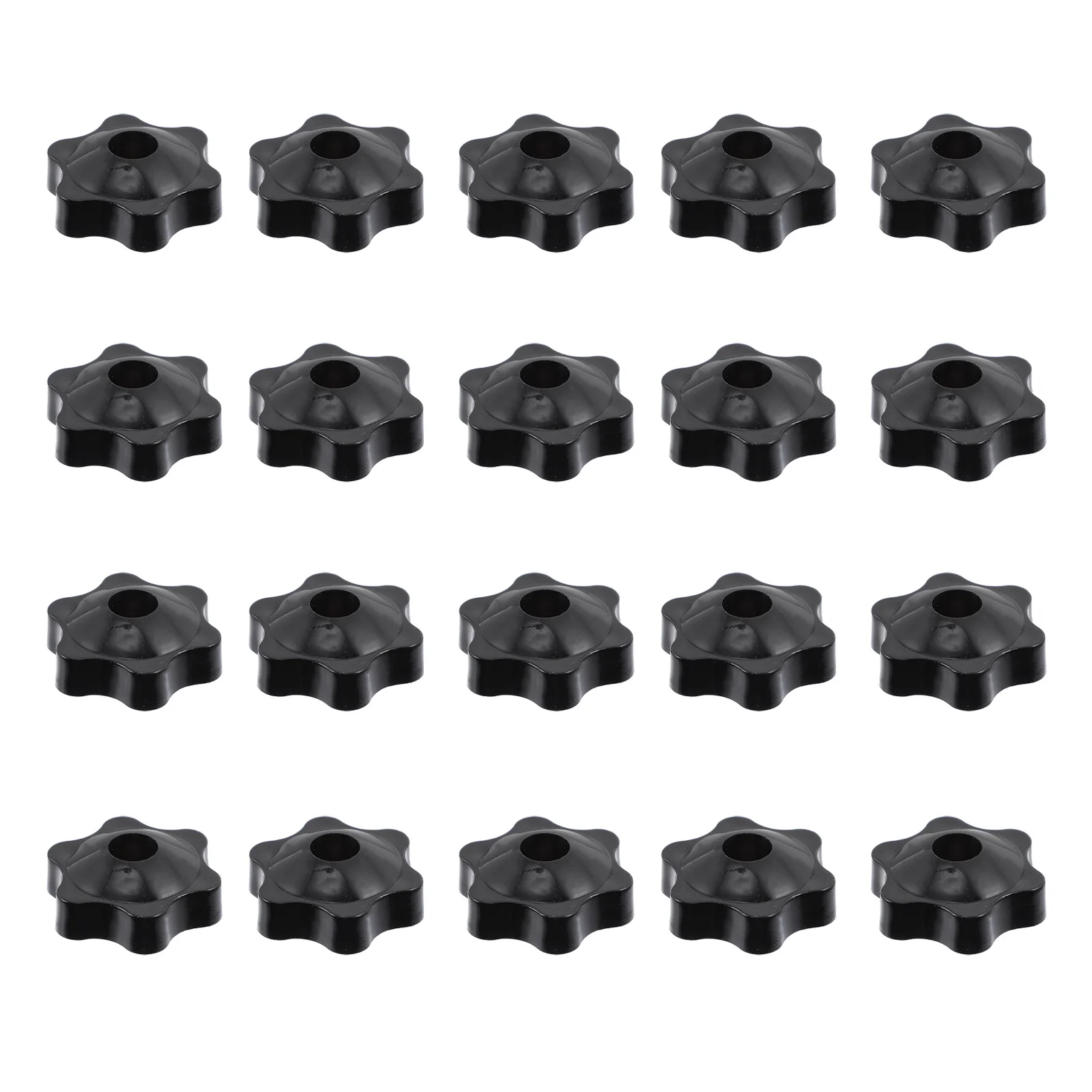 

20 Pcs Black Plastic Star Shaped Clamping Knobs Threaded H Nuts Non Slip Screw H les Machine Tools Hardware Parts