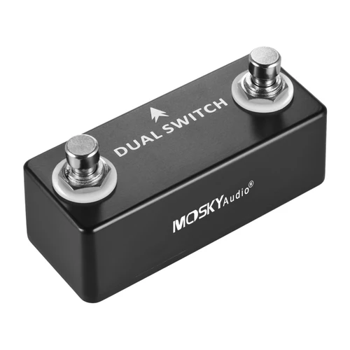 Imagen 1 del producto Oskiaudio-Pedal giratorio de doble interruptor, Pedal Wwitch, carcasa de Metal completa, accesorios para instrumentos musicales