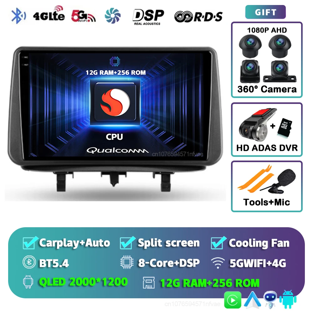 Android 15 Voor Opel Meriva B 2009-2014 2 K QLED Android Autoradio Multimedia Video Player BT AI Voice CarPlay 4G Stereo Head Unit