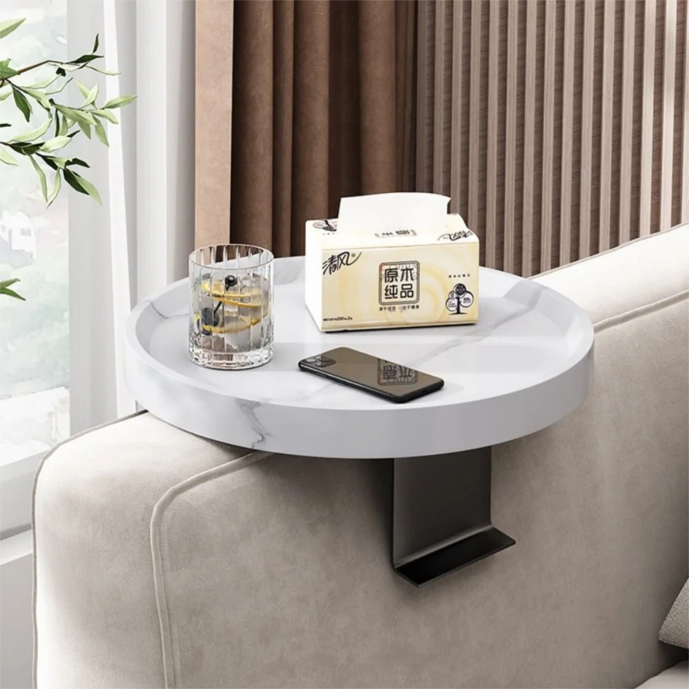 

Adjustable Mobile Sofa Armrest Tray Waterproof Round Couch Arm Side Holder Multifunctional Easy Installation