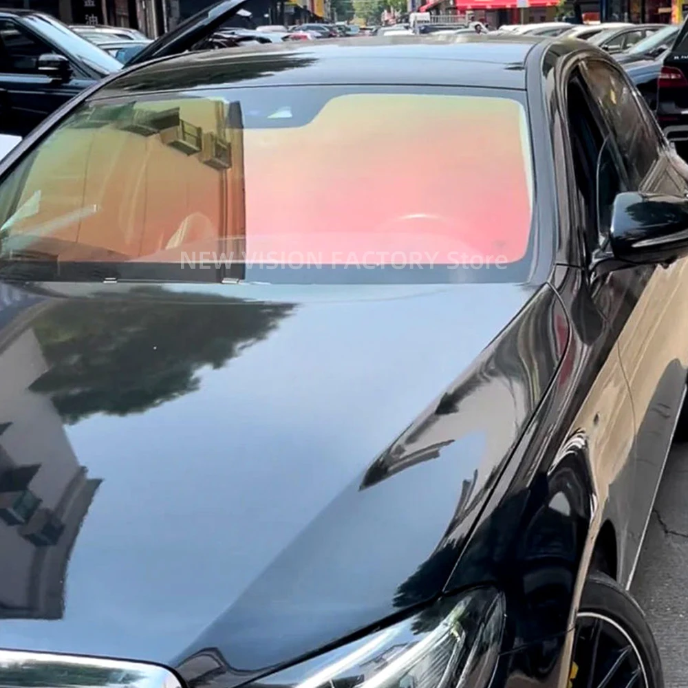 

1mX3m 70%VLT Aurora красный зеленый хамелеон тонировочная пленка для окон автомобиля переднее лобовое стекло оконная пленка УФ-защита солнечное автостекло наклейка