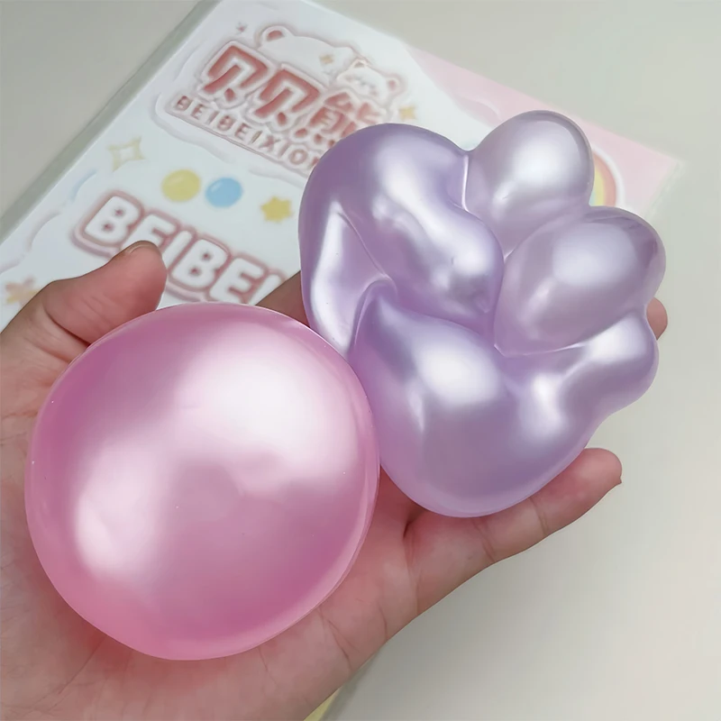 Squishy Plasticity Pearlescent‌ Coconut Oil Stress Ball Squeeze Toys Plasticity Sensory Fidget Toy Funny Anti-stress Toys Gift