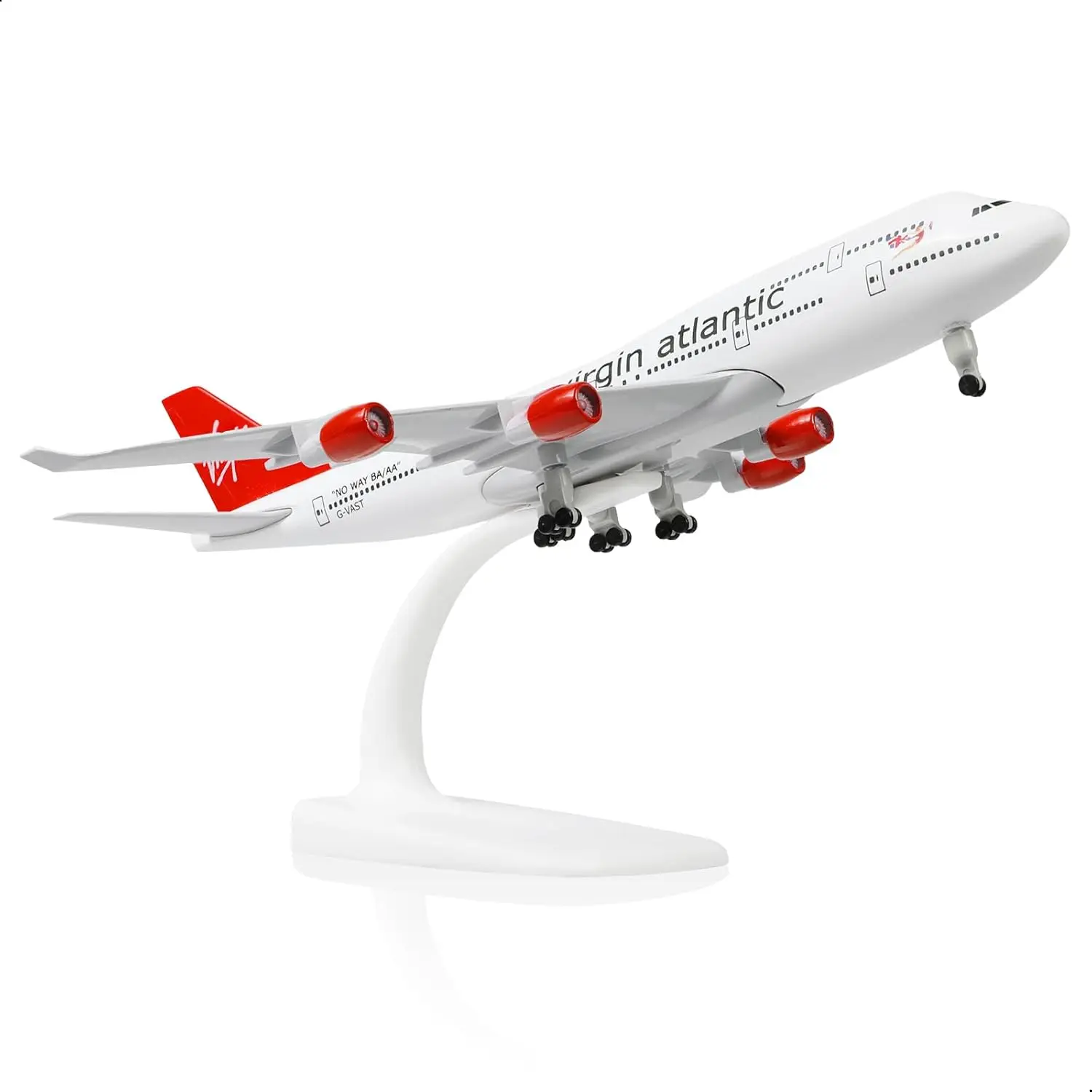 20CM Metal Alloy Aircraft Model British VAA B747 Airplane Diecast Replica With Landing Gear Alloy Material Simulation Boy Gift