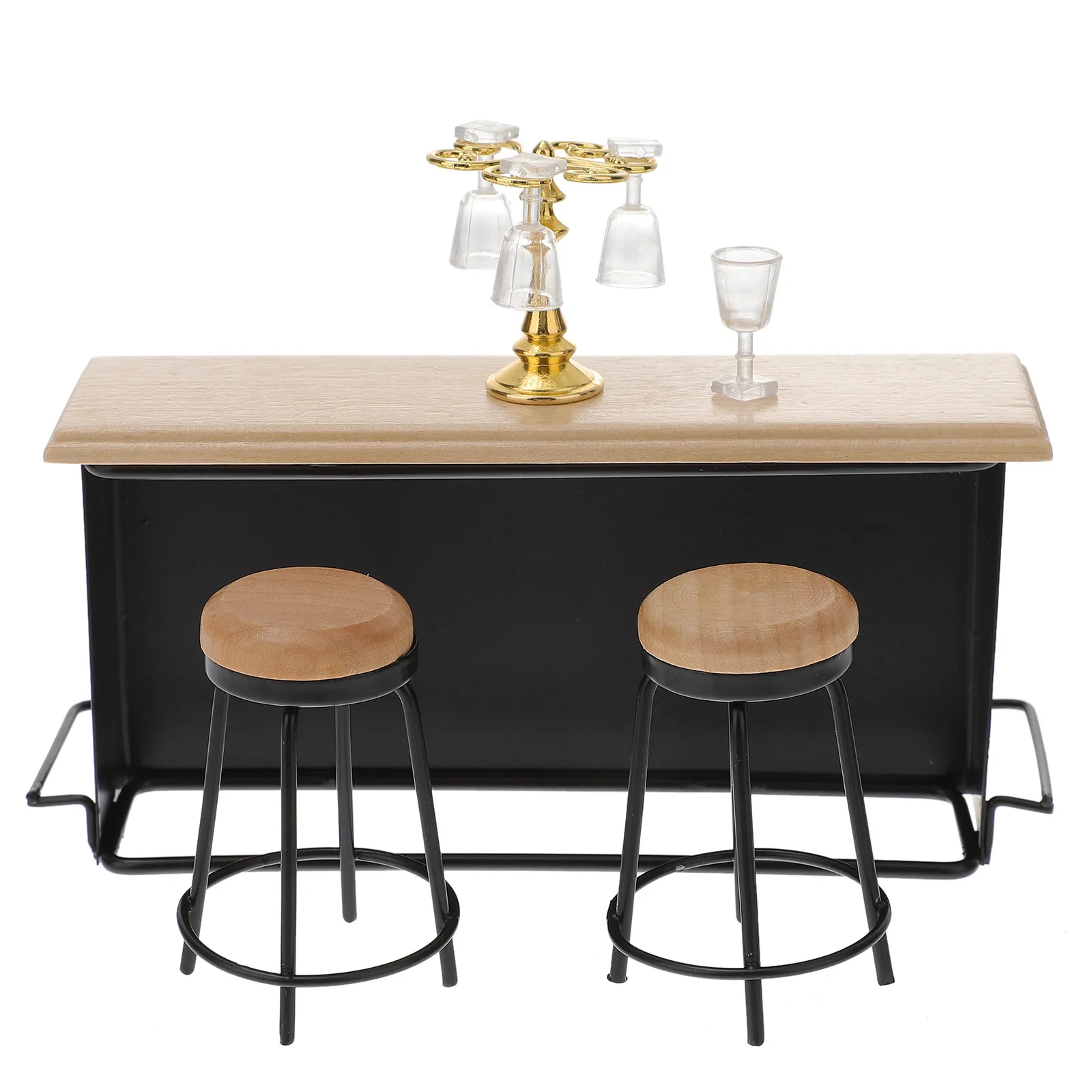 

Набор миниатюрной барной мебели из 8 предметов для кукольного домика, декор из высококачественных материалов, легкий, удобный для переноски, реалистичные бутылки вина