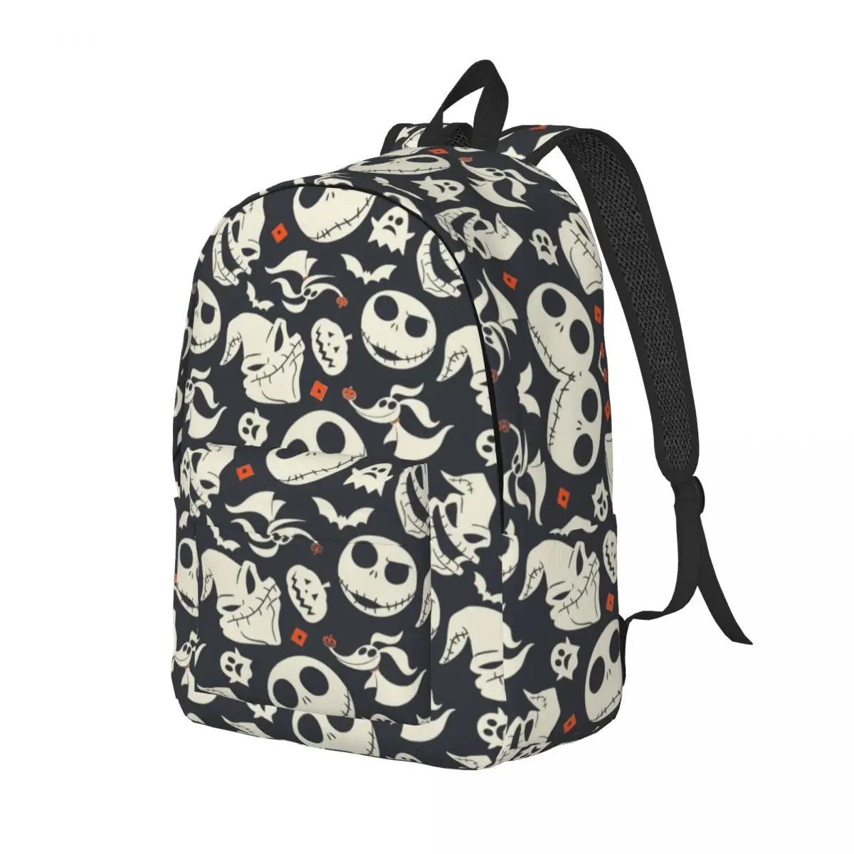 Custom Jack Skellington Canvas Backpack for Men Women Waterproof School College The Nightmare Before Christmas Bag Print Bookbag