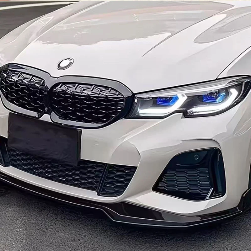 

For BMW 3 Series G20 G21 320i 330i 2019-2022M sport diffuser protector body kit cover car front bumper carbon fiber bright black