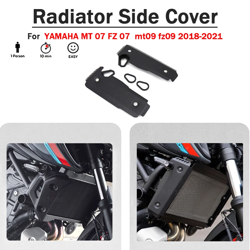 

Боковая крышка радиатора мотоцикла для Yamaha MT-07 MT07 MT 07 mt07 2025, алюминиевая боковая решетка радиатора, защитная защита, аксессуары