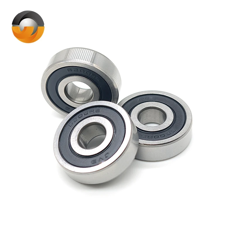 이중 고무 씰링 커버, 깊은 홈 볼 베어링, 6200RS, 6200-2RS, 10*30*9mm, 2 개
