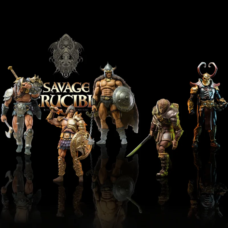 

Hot 1/12 7inches Harbinger Studio Savage Crucible Anime Model Action Figure Wave 2 Jaeger Nashom Krieger Whoman Barbarian Gifts