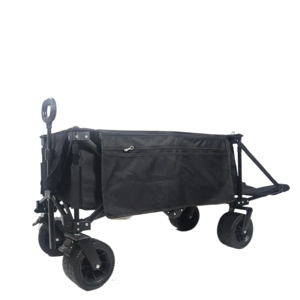 

Foldable Camping Cart with Storage for Outdoor Use, Picnic, and Market Stalls