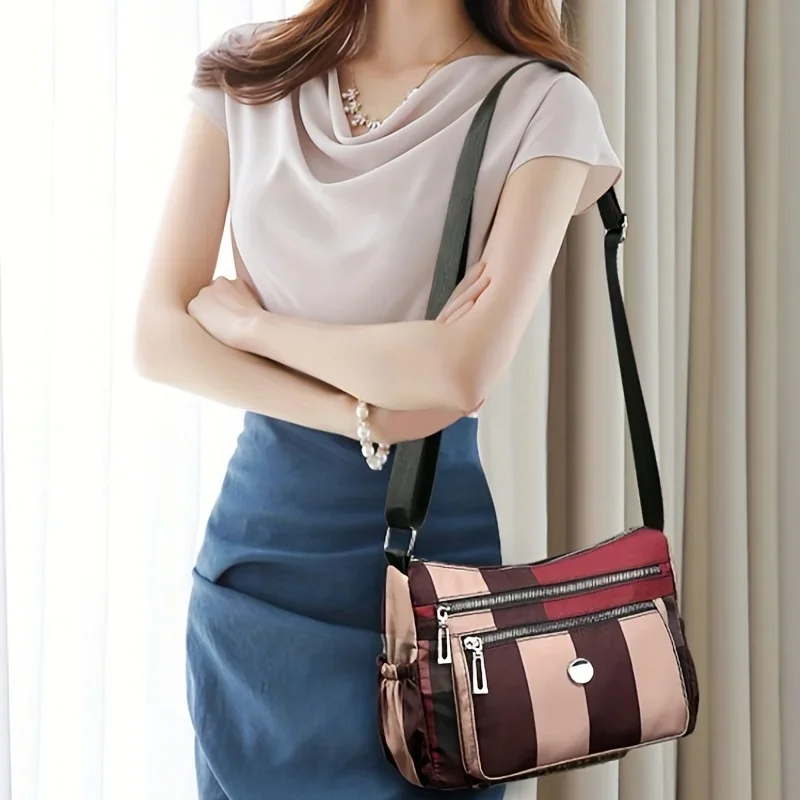 Women Bag Middle-aged Elderly Mother Oxford Cloth Famous Brand Shoulder Crossbody Female Bag Luxury Design