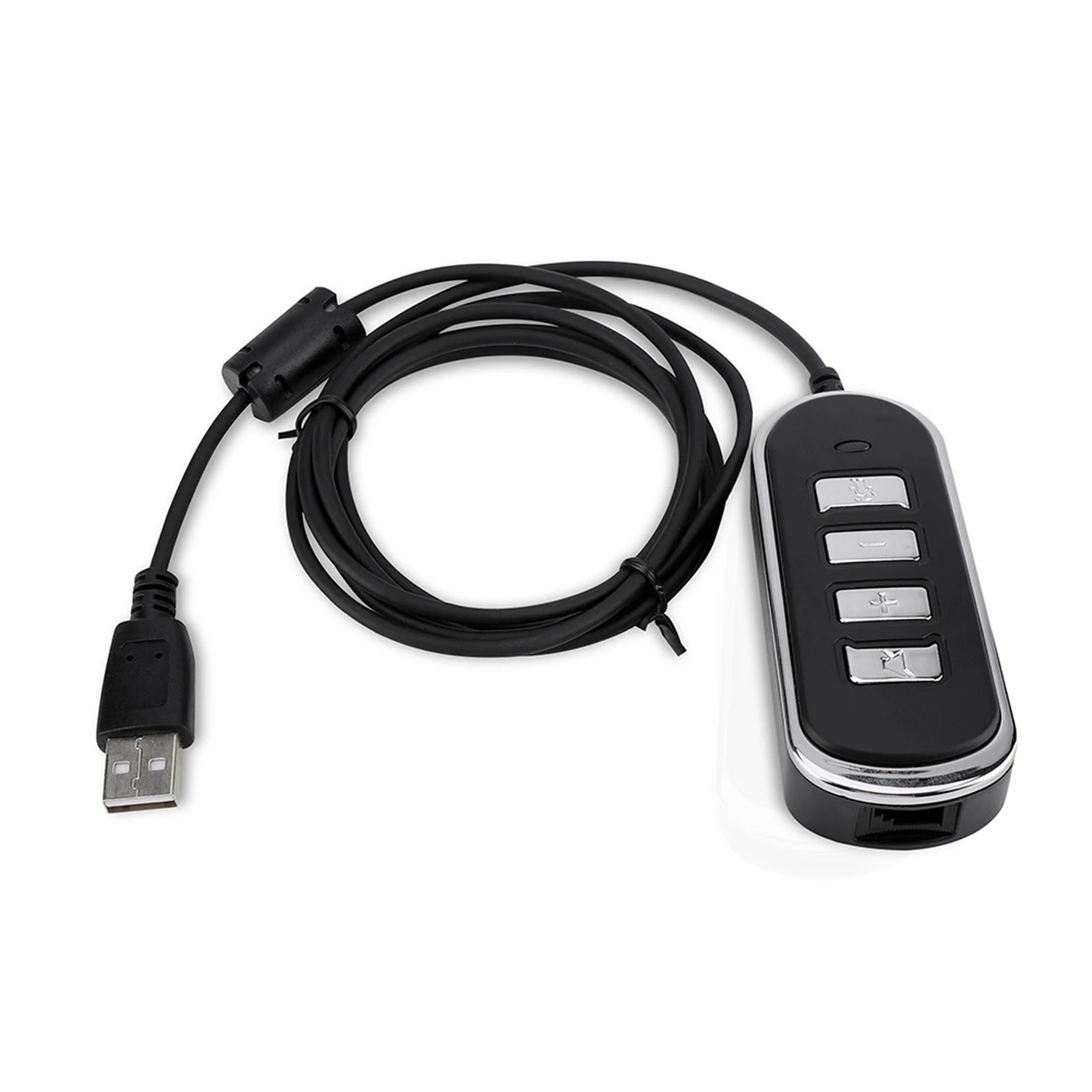 Cavo jack RJ9 a USB Connessione telefonica auricolare Linea di conversione cuffie audio RJ9 a USB Linea di cuffie per computer con scatola di controllo
