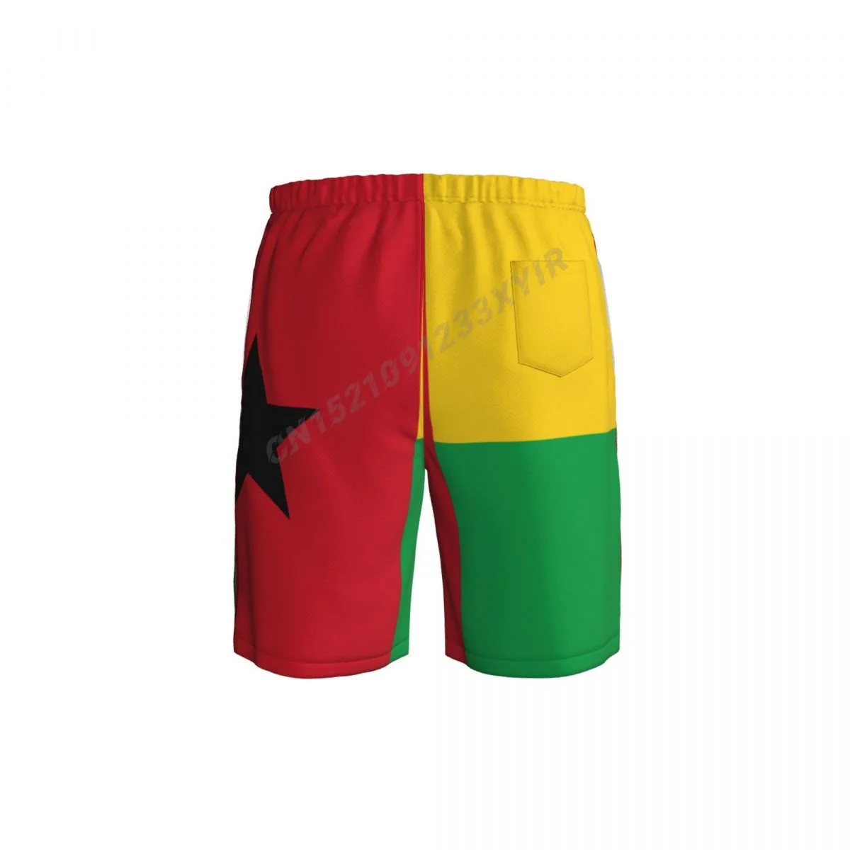 Summer Men\'s Guinea-Bissau Flag Beach Pants Shorts Surfing M-2XL Polyester Swimwear Running