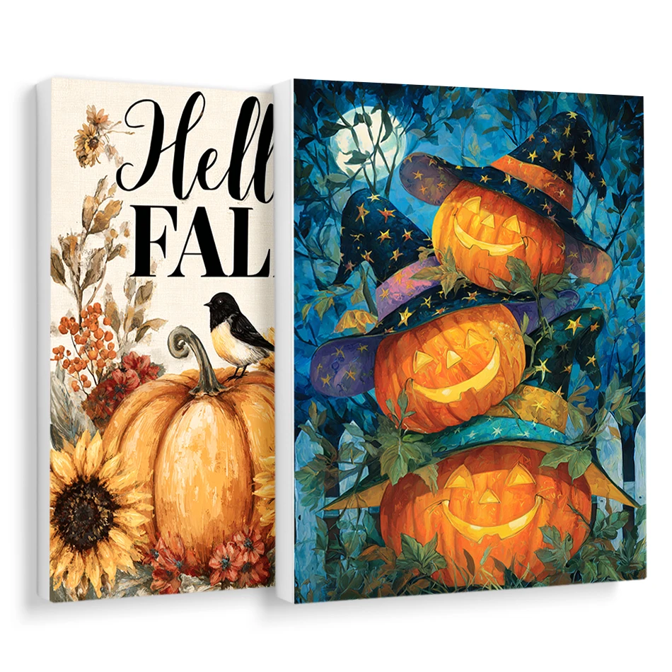 

RUOPOTY Paint By Numbers Pumpkin poster Festival Gift Halloween On Canvas Crafts Supplies Adults Handmade hobby Crafts Paint Kit