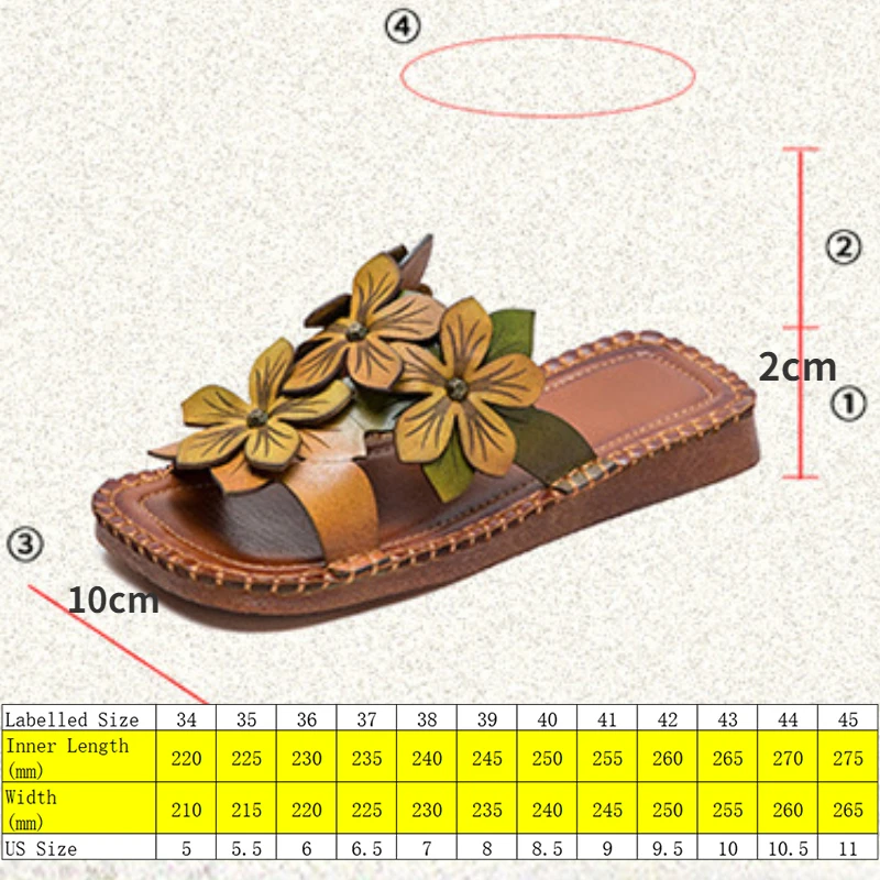 Koznoy 2cm Sandas Genuine Leather Women Slippers Rubber Peep Toe Flower Ankle Flats Breathable Boots Comfy Summer Oxfords Shoes